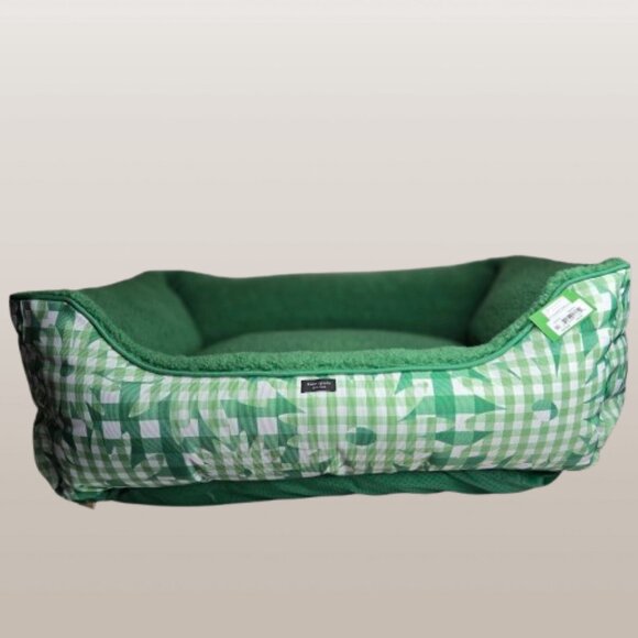 NWT Kate Spade Green Gingham Dog Bed - Picture 1 of 5